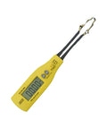 Yellow Digital Multimeter With LED Clip Probes For Non Solder Testing showing display, ideal for PCB repair and DIY electronics