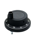Plastic Handwheel Pulse Generator with 61mm dial, 100 Pulse, dual voltage 5V/24V, black rotary encoder for CNC pros