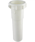 One And One-Half Inch By Six Inch Extension Tube Slip Joint For Lavatory And Kitchen Sinks White Durable Plastic Connector With Nuts And Washers