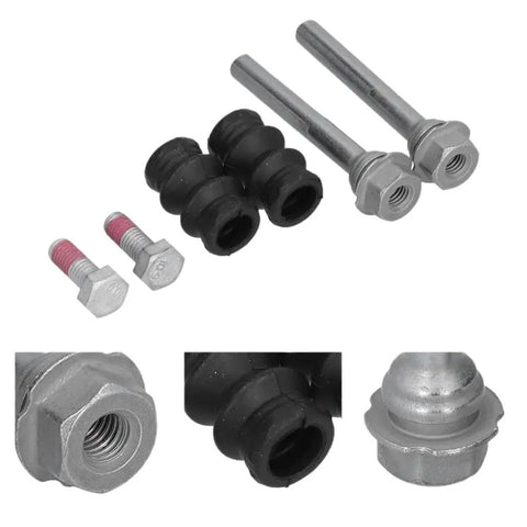 Top Tier Anti-Corrosion Rear Brake Caliper Slider Pins And Guide Bolts Kit Part BCF1346B Perfect Fitment For VW Transporter T4 Models To Fix Squeaky Brakes, steel pins and rubber boots