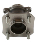 Front view of Rear Wheel Hub Bearing Assembly Set With ABS For 2007 Through 2012 Nissan Sentra Left And Right Two Piece Upgrade, metal finish