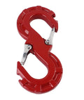 Heavy Duty Quick Release S Hook Tow Shackle 3 Eighths Inch Built Tough For Off Road Recovery 33000 Lbs Break Strength 11200 Lbs Working Load SUV ATV Pickup Truck Trailer Ready For Any Terrain And Heavy Haul, red G80 steel