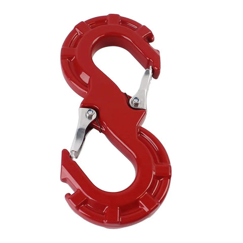 Heavy Duty Quick Release S Hook Tow Shackle 3 Eighths Inch Built Tough For Off Road Recovery 33000 Lbs Break Strength 11200 Lbs Working Load SUV ATV Pickup Truck Trailer Ready For Any Terrain And Heavy Haul, red G80 steel
