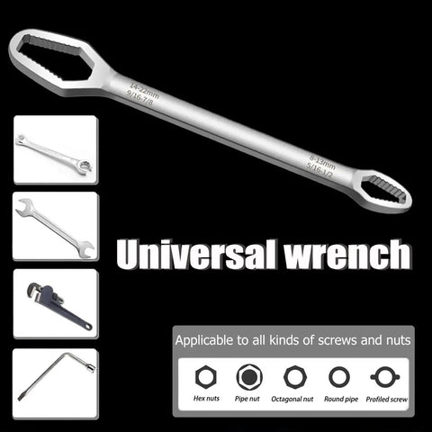 Universal 8 to 22mm Torx Wrench Set With Double Ended Self Tightening Adjustable Wrenches Two Piece Tool Kit For Home And Auto Repairs