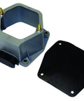 Durable Gray Auto Mounting Box With No Sweat Install Hardware Heavy Duty Construction For Reliable Vehicle Parts Assembly And Secure Fitment That Gonna Last For Years Of Daily Use - Side view with a black cover.