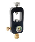 DIN Valve Scuba Adapter For High Pressure 4500 PSI PCP Paintball HPA Tank with pressure gauge, quick disconnect, and brass fittings.