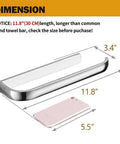 Dimensions compared with a phone next to the Oil Rubbed Bronze Brass Hand Towel Bar For Bathroom, Rustproof Wall Mounted Towel Rack Hanger.