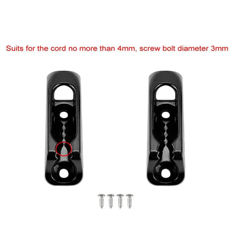 8 Pcs Black Nylon Rope Cleats Self Locking Boat Cleats For Tensioning Ropes 4mm Cord 3mm Bolt Fit Aluminum View