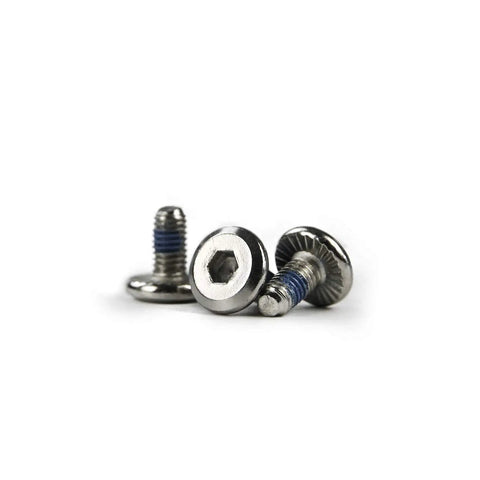 Close-up of 10 Pack Inline Skate Replacement Axles And Screws, 6Mm Shaft Diameter, 42Mm Overall Length, silver tone metal on white background