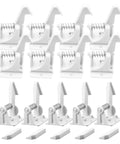 Kid Safe Cabinet Locks 16 Pack, ABS Safety Locks With Easy Install, white locks for cabinets and drawers