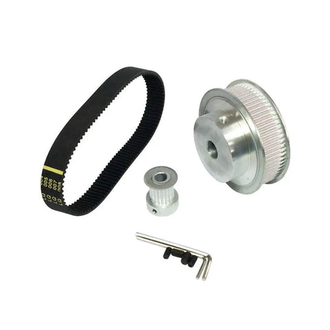 Gear Up With This Timing Belt And Pulley Kit Featuring 50 Teeth Aluminum Big Pulley And 25 Teeth Small Pulley 3M Pitch 276 Belt