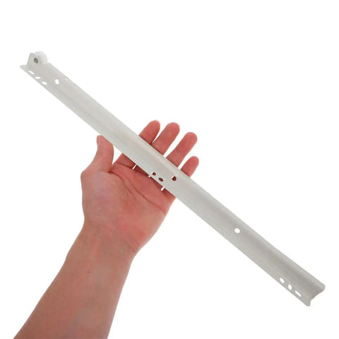 Two Pack Heavy Duty Drawer Sliders Replacement Rails, 14 Inch Cold Rolled Steel held in hand
