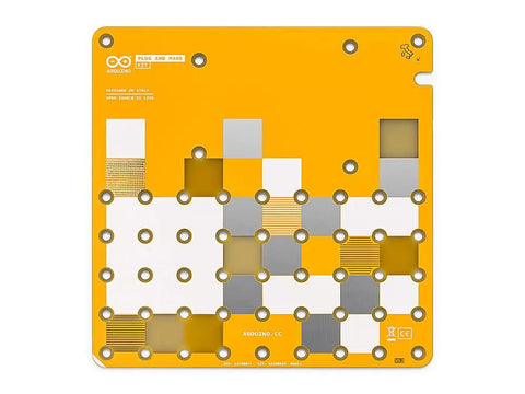 Yellow circuit board from Plug And Make Starter Kit For Beginners Easy Start To Build Connected Projects And Learn Electronics