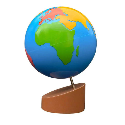 Hands On World Globe For Kids Kid Friendly Sandpaper Globe With Continental Plates And Earth Layers Crust Mantle Core Geography Learning Toy Early Education Teaching Aid For Curious Minds showing continents and oceans.
