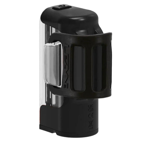 Side view of Strip Drive Plus Front Bike Light USB Rechargeable 700 Lumens with black silicone rubber mounting strap.