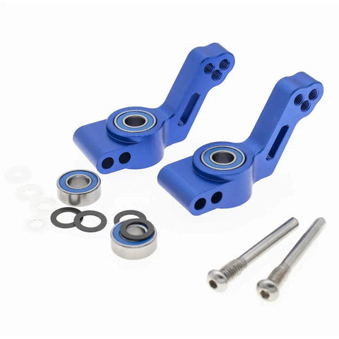 Beefed Up Alloy Rear Stub Axle Carriers For Traxxas 1/10 2WD Slash Stampede Rustler Bandit, CNC Machined 6061 T6 Aluminum, Anodized Finish, Replaces Part 3752, Pair with bearings and screws