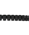 Fresh Nine Piece Deep Impact Wrench Socket Kit For Tough Auto Jobs With High Torque Rating And Etched Size Markings For Quick Easy Grip On Cars And Trucks Today, 9 black steel sockets