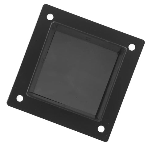 Rock Solid 3 Way Corner Post Brackets For 6 X 6 Lumber And Black Powder Coated Steel Deck Hardware With Hella Tough Outdoor Woodstand Connectors Plus Smooth Easy Assembly Eight Piece Set steel connector plate with mounting holes.