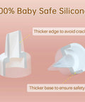 Duotone illustration of silicone duckbill valves, highlighting thicker edge and base.