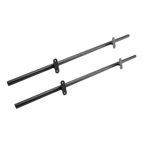 6.6Ft Rolling Library Ladder Hardware Kit With Floor Roller And Brake, Heavy Duty Carbon Steel Construction, shown in two sections