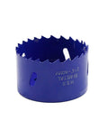 Luomorgo hole saw, 60mm diameter, blue bi-metal HSS with hex shank for wood, plastic and drywall