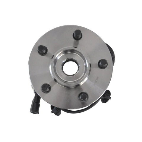 Top view of 4WD Front Wheel Hub Bearing Assembly With ABS For Ford Ranger 2000 2001 2002 And Mazda B3000 B4000 5 Lug 4X4 Direct Fit OEM Replacement