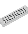 Riveting Stake Block For Watch Repair 30 Holes Steel Punch Block Professional Watchmaker Tool Kit shown at an angle