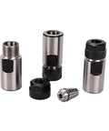 1-Piece Premium Collet Tool Holder Motor Shaft Extension Rod For Drilling And Hole Processing With ER11 Chuck Bit displayed in multiple angles.