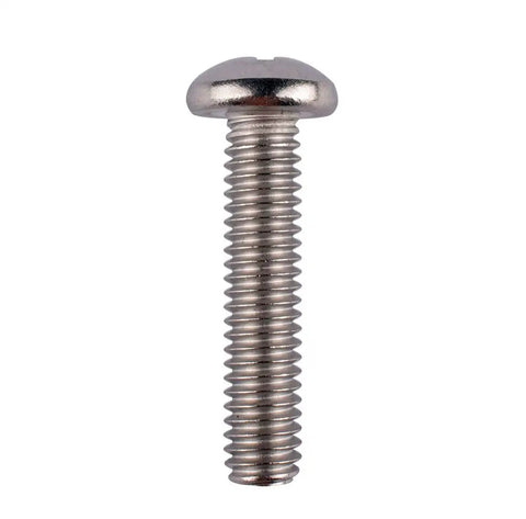 1/4-20 x 1-1/4 Pan Head Phillips Machine Screw In 304 Stainless Steel, Fully Threaded, Corrosion-Resistant, single screw view
