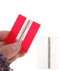 Close-up of 5 Pack Acrylic Self Adhesive Hinges 25x35mm Flush Hinges for Cabinet Doors Transparent Easy Install