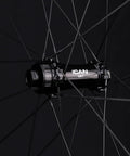 Close-up of hub on G24SL 1297g Carbon Gravel Wheelset For 700C, 40mm rim depth, disc brake, tubeless ready