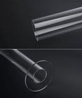 Two clear acrylic tubes for Duo Pack Clear Acrylic Scrunchie Holder Organizer Set For Hair Ties, Bathroom Counter Stand, Room Decor For Girls.