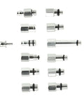 All In One Hydraulic Brake Bleed Connector Kit For Bicycles, 13 Piece Pro Grade Aluminum Alloy Set With M5 M6 D6 And D8 Adapters