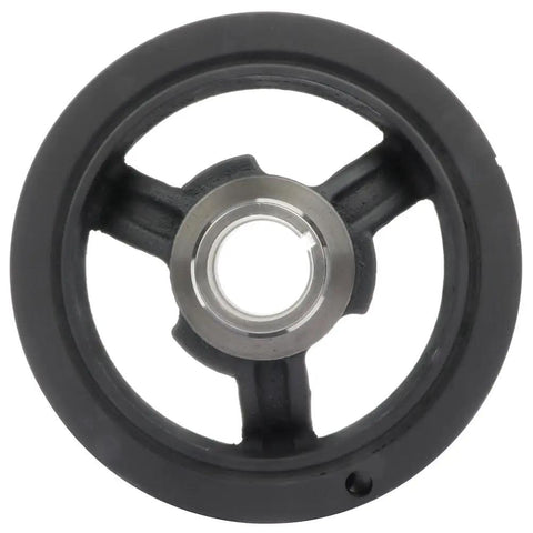 Harmonic Balancer Crankshaft Belt Drive Pulley 53020689AB front view for Dodge Dakota Durango 1999-2011, black metal material