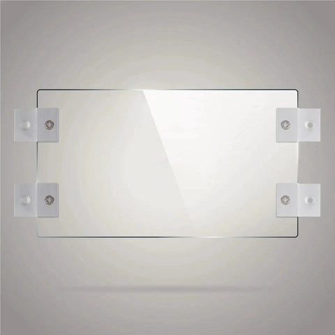 Heavy Duty H Type Fixing Clips Shelf Brackets For Wall Mounted Frameless Glass Shelves Waterproof And Heat Resistant 30 Pack