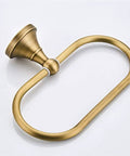 Oval Towel Ring Brushed Bronze Antique Brass Finish Wall Mounted Hand Towel Holder For Bathroom And Kitchen Durable Brass