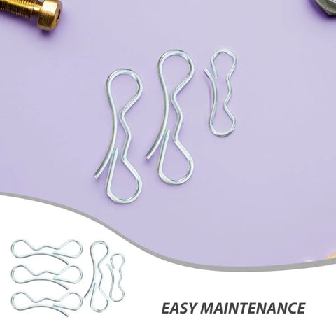 Heavy Duty Spring Fasteners Cotter Pin Assortment Kit With Bow Tie Deck Clips For Lawn Mower Trailer Hitch And Truck, 2 Sets Of 5 Pieces Each