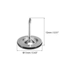 Top Shelf Black Iron Upholstery Tacks For Furniture Upgrades And DIY Woodworking Builds showing 11x13mm flat head tack dimensions.