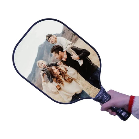 Custom Graphite Pickleball Paddle Set With Comfort Grip, 2 Paddles, 4 Balls And Portable Carry Bag, White, personal photo.