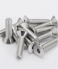 Flat Head Socket Cap Screws 3/8-16 Inch, 1 Inch Length, Fully Threaded Countersunk Bolts With Allen Hex Drive, stainless steel 304