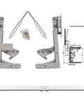Translational Lift Up Cabinet Door Hinge Mechanism For 60 To 90 Cm Cabinets With 250N Beefy Spring components and diagram