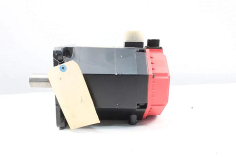3 Phase Servo Motor 2.8 kW 3000 RPM 155V AC Heavy Duty Pro Grade for CNC and Industrial Robotic Systems Shaft Diameter 1.375 in Model A06B-0143-B075 High Torque Servo, side view