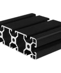 Durable Black 40120 T-Slot Aluminum Profile Extrusion Frame In Multiple Lengths For Custom Projects And Industrial Builds With Rust-Proof Alloy, showcasing detailed cross-section.