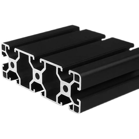Durable Black 40120 T-Slot Aluminum Profile Extrusion Frame In Multiple Lengths For Custom Projects And Industrial Builds With Rust-Proof Alloy, showcasing detailed cross-section.