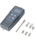 Digital Force Gauge With Push Pull Tester Real Time And Peak Value Readouts Three Units N Kg Lb 100 Kgf Range 980 N 220 Lbf High Accuracy Within Zero Point Five Percent Of Full Scale Plus One Digit Auto Power Off with probe tips