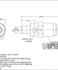 Brass 1/8 in NPT industrial hard-seat safety relief valve, US-made, side view showing inlet and outlet ports.