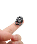 Heavy Duty RC Winch Snatch Block for 1 to 10 Scale RC Cars, Durable Metal Snatch System, Easy Install Upgrade for Model Toy Trucks and Trailers, Tough, No Nonsense Performance for Off Road RC Cars on finger