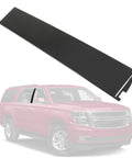 Black outer B-pillar window trim molding, angled view, right-side replacement for 2015–2020 GM full-size SUVs.