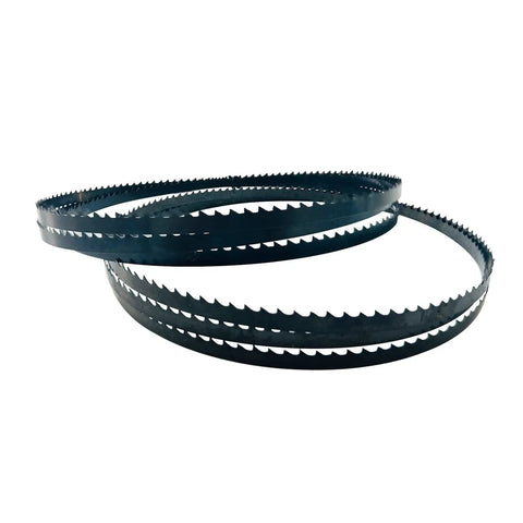 Pro Grade 72 Inch Bandsaw Blades 3/8 X 6 Tpi Premium Carbon Steel For 10 Inch Band Saw Heavy Duty 2 Pack, showing two bandsaw blades.