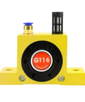 Industrial Pneumatic Vibrator With Air Turbine Hopper Flow Aid For Silos And Bins Rotary Material Discharge Booster Heavy Duty High Temp Ready Compact Silo Design GT30 GT32 GT36 Series GT16 unit, yellow housing